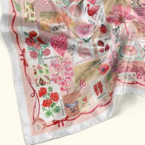 Enamored Silk Scarf Available in 2 Sizes - 100% Silk or Vegan Faux Silk - Handmade to Order