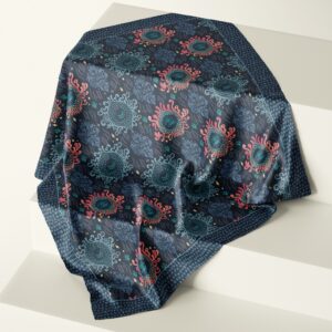 Oh I See Silk Scarf Available in 2 Sizes - 100% Silk or Vegan Faux Silk - Handmade to Order