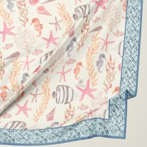 Sunset Shore Silk Scarf Available in 2 Sizes - 100% Silk or Vegan Faux Silk - Handmade to Order
